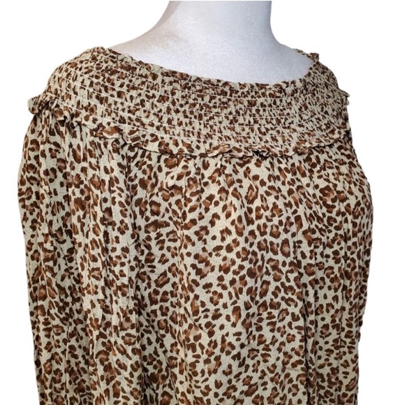 NWT Free People FP Movement Animal Print Boho Top - Picture 10 of 14